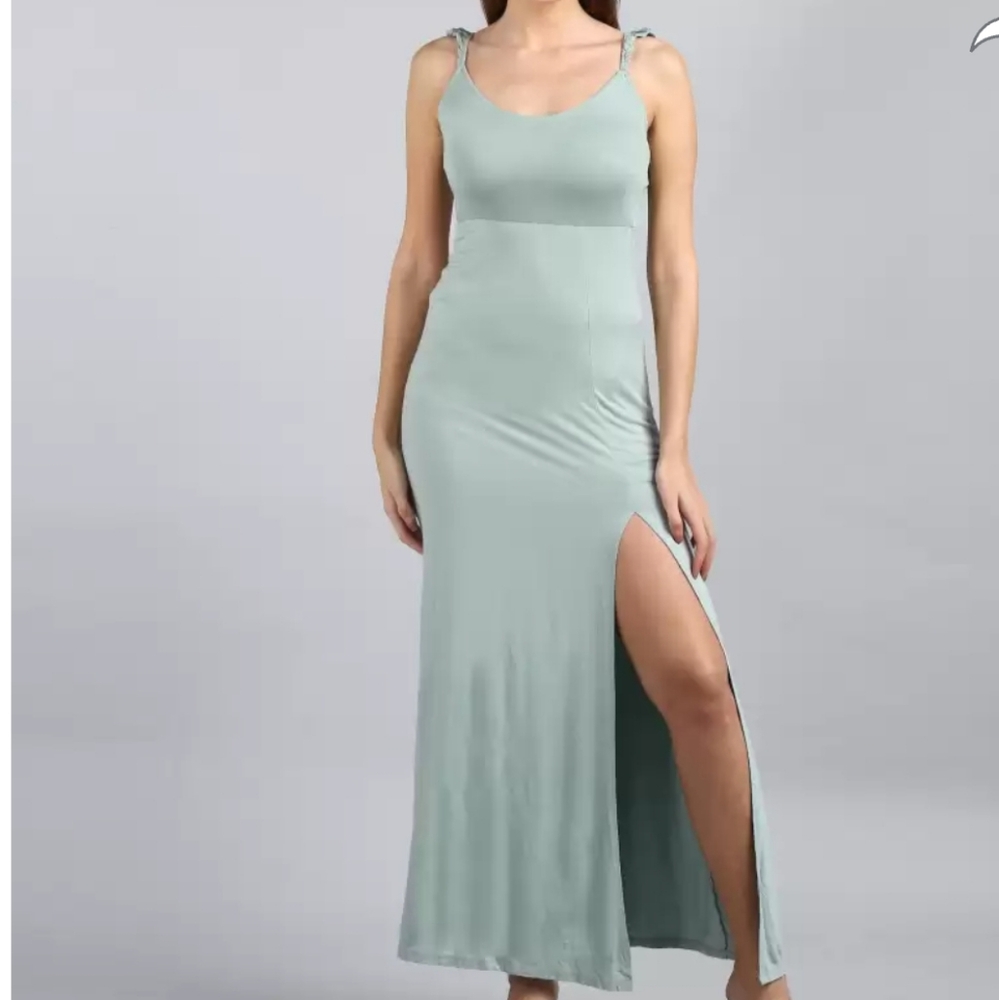Forever 21 maxi knit dress sage